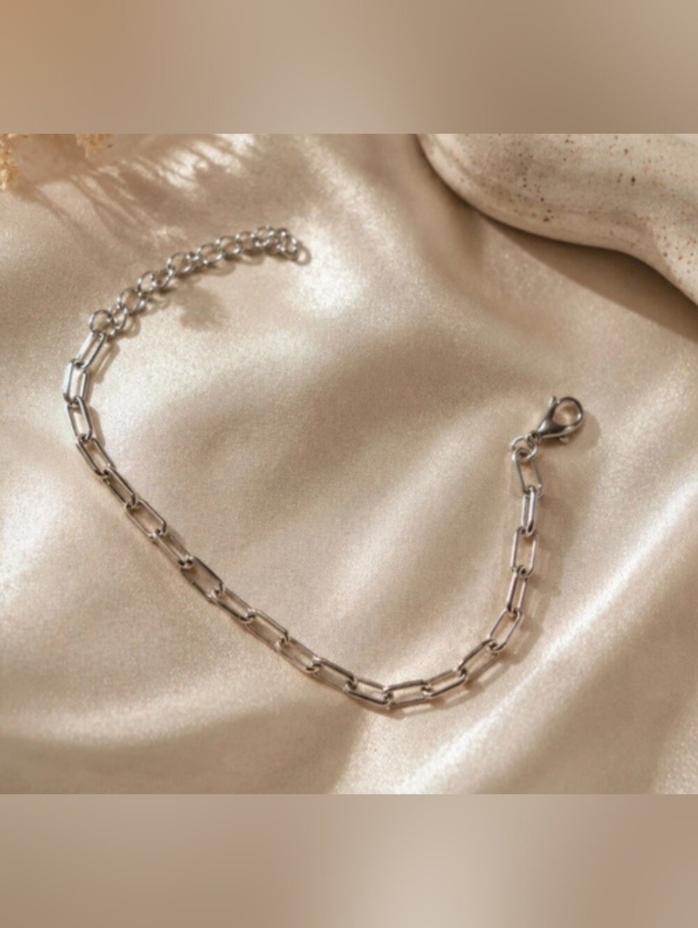 Paperclip Chain Bracelet in Silver